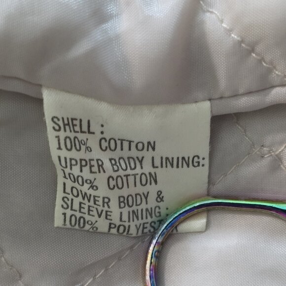 VTG Arnold Palmer Chore Coat Men XL Beige LS Quilt Lined Twill Cotton Zip Jacket - Picture 12 of 16